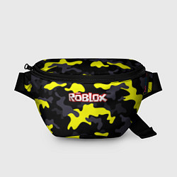 Поясная сумка Roblox Камуфляж Чёрно-Жёлтый, цвет: 3D-принт