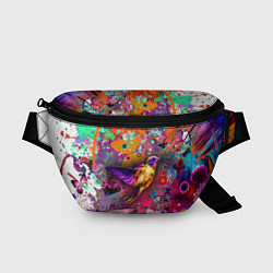 Поясная сумка Колибри Floral Pattern, цвет: 3D-принт