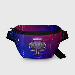 Поясная сумка Магнитофон с руками, цвет: 3D-принт