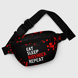 Поясная сумка Eat Sleep BioShock Repeat Краска, цвет: 3D-принт — фото 2