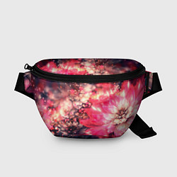 Поясная сумка Нежные цветы и блестки, цвет: 3D-принт