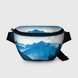 Поясная сумка Горы Лес, цвет: 3D-принт