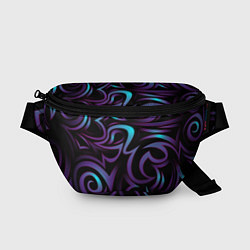 Поясная сумка Неоновое завихрение, цвет: 3D-принт