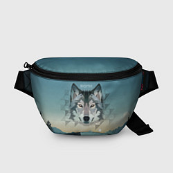 Поясная сумка Серый волк - голова