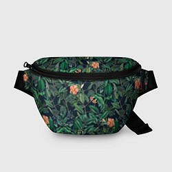 Поясная сумка Цветы Настурции и Мертензии, цвет: 3D-принт