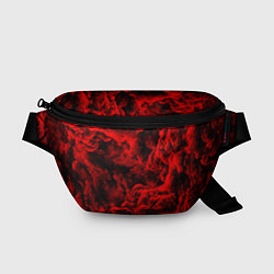 Поясная сумка Красный дым Red Smoke Красные облака, цвет: 3D-принт
