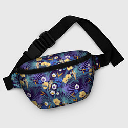 Поясная сумка Цветы Фиолетовые Гибискусы, цвет: 3D-принт — фото 2