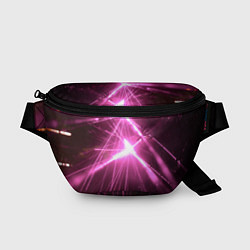 Поясная сумка Неоновые лазеры во тьме - Розовый