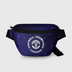 Поясная сумка Символ Manchester United и круглая надпись Footbal