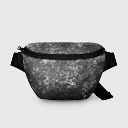 Поясная сумка Текстура камня черно-белый узор, цвет: 3D-принт