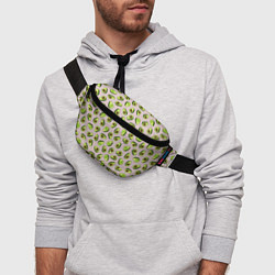 Поясная сумка Авокадо, текстильный паттерн, цвет: 3D-принт — фото 2