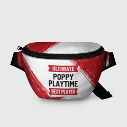 Поясная сумка Poppy Playtime: красные таблички Best Player и Ult, цвет: 3D-принт