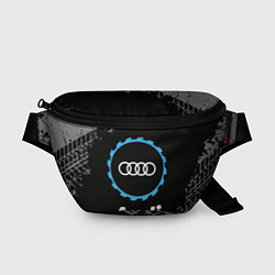 Поясная сумка Audi в стиле Top Gear со следами шин на фоне, цвет: 3D-принт