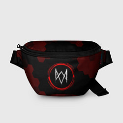 Поясная сумка Символ Watch Dogs и краска вокруг на темном фоне