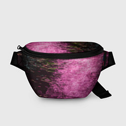 Поясная сумка Неоновые волны на воде - Розовый, цвет: 3D-принт