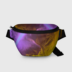 Поясная сумка Неоновые фонари на шёлковой поверхности - Фиолетов, цвет: 3D-принт