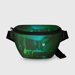 Поясная сумка Неоновая спальня - Зелёный, цвет: 3D-принт