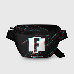 Поясная сумка Fortnite в стиле Glitch Баги Графики на темном фон, цвет: 3D-принт