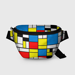 Поясная сумка Texture of squares rectangles, цвет: 3D-принт