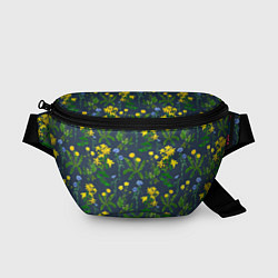 Поясная сумка Одуванчики и другие полевые цветы - ботанический п, цвет: 3D-принт