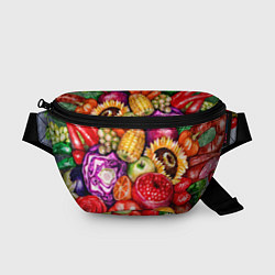 Поясная сумка Вкусное изобилие, цвет: 3D-принт