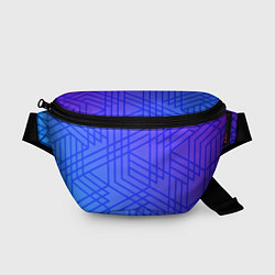 Поясная сумка Синий градиент geometry