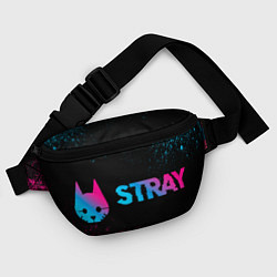 Поясная сумка Stray - neon gradient: надпись и символ, цвет: 3D-принт — фото 2