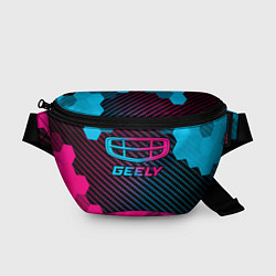 Поясная сумка Geely - neon gradient, цвет: 3D-принт