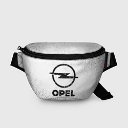 Поясная сумка Opel с потертостями на светлом фоне, цвет: 3D-принт