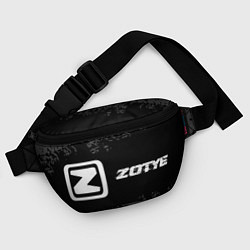 Поясная сумка Zotye speed на темном фоне со следами шин: надпись, цвет: 3D-принт — фото 2
