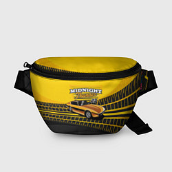 Поясная сумка Желтый гоночный ретро - автомобиль, цвет: 3D-принт