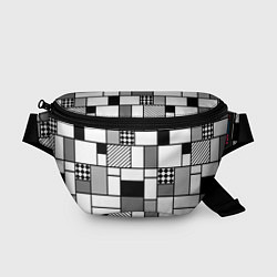 Поясная сумка Черно белый геометрический скандинавский узор