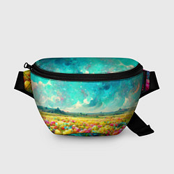 Поясная сумка Бесконечное поле цветов, цвет: 3D-принт