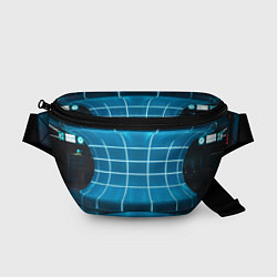Поясная сумка Абстрактная панель неоновых голубых фонарей, цвет: 3D-принт