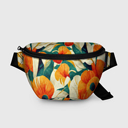 Поясная сумка Винтажный цветочный рисунок, цвет: 3D-принт