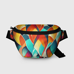 Поясная сумка Красивые многоцветные узоры, цвет: 3D-принт