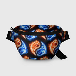 Поясная сумка Инь - янь, огонь - вода, паттерн, цвет: 3D-принт