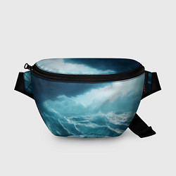 Поясная сумка Буря в море, цвет: 3D-принт