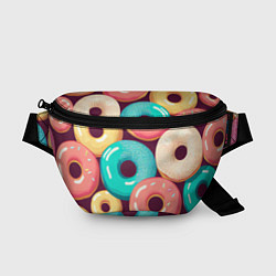Поясная сумка Пончики и только пончики, цвет: 3D-принт