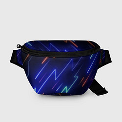 Поясная сумка Неоновые изогнутые линии, цвет: 3D-принт