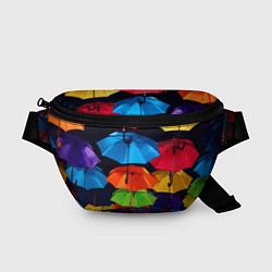 Поясная сумка Разноцветные зонтики - композиция