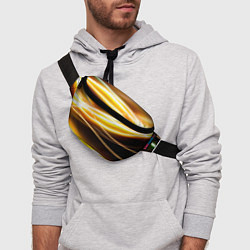 Поясная сумка Желтые неоновые полосы, цвет: 3D-принт — фото 2