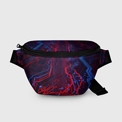 Поясная сумка Неоновая электро плата, цвет: 3D-принт