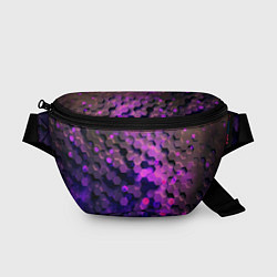 Поясная сумка Плиты фиолетовый неон