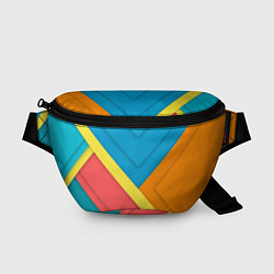 Поясная сумка Простейший геометрический узор, цвет: 3D-принт