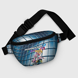 Поясная сумка Принцесса Персик гонщица - Mario Kart 8 Deluxe, цвет: 3D-принт — фото 2