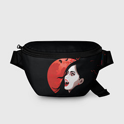 Поясная сумка Вампирша на фоне красной луны
