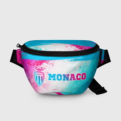 Поясная сумка Monaco neon gradient style: надпись и символ, цвет: 3D-принт