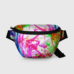 Поясная сумка Неоновые краски в воде, цвет: 3D-принт