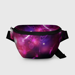 Поясная сумка Фиолетовые неоновые блики, цвет: 3D-принт